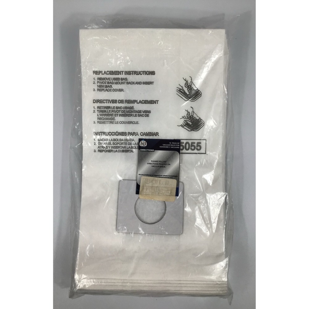 Qty 12 Replacement Vacuum Cleaner Dust Bags Kenmore 5055 50558 Type C Panasonic
